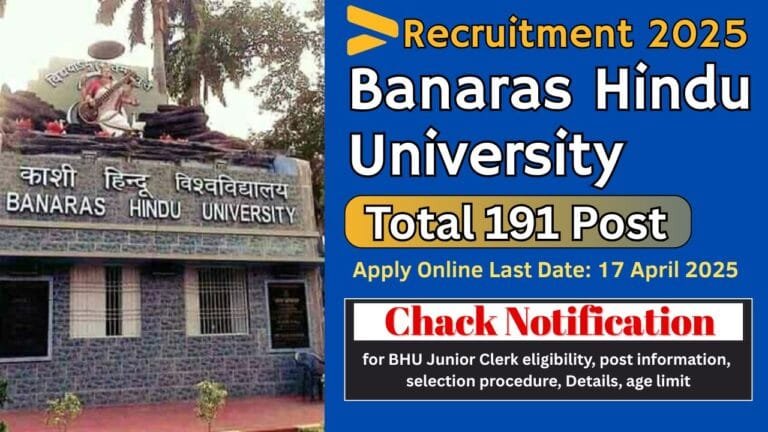 BHU Junior Clerk Recruitment 2025