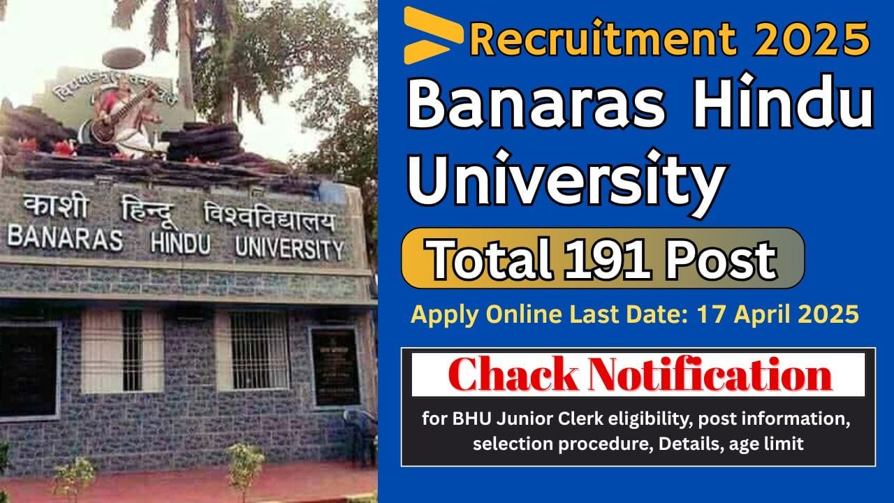 BHU Junior Clerk Recruitment 2025