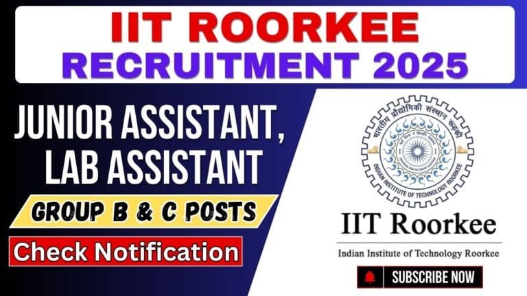 IIT Roorkee Recruitment 2025