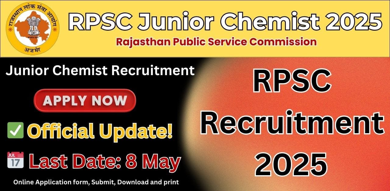 RPSC Junior Chemist Recruitment 2025
