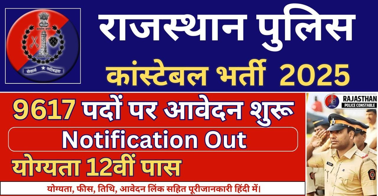 Rajasthan Police Constable Online Form 2025