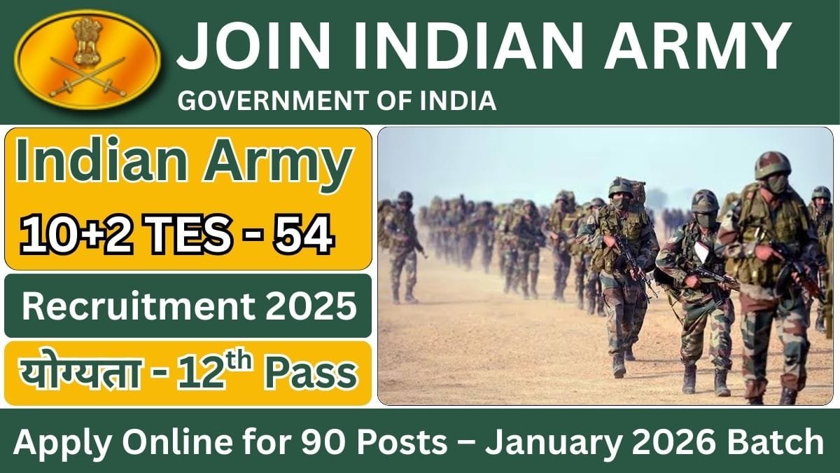 Indian Army TES-54 2025 Online Form