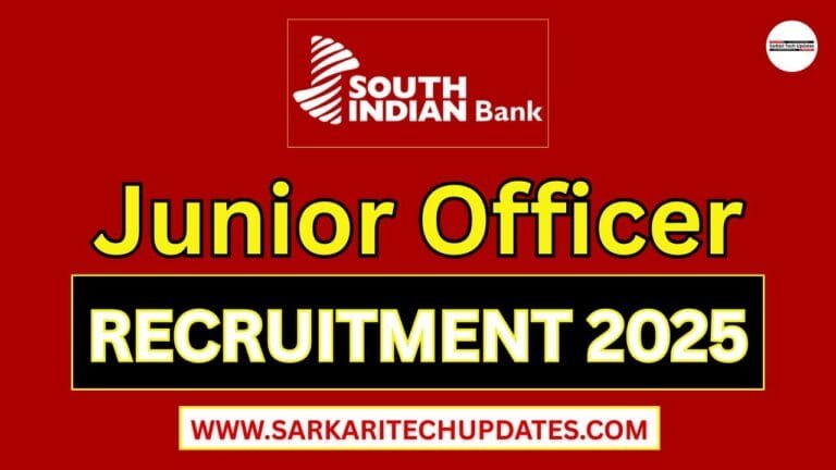 SIB Junior Officer Recruitment 2025