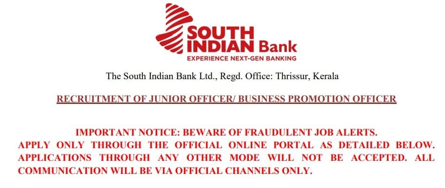 SIB Junior Officer Recruitment 2025