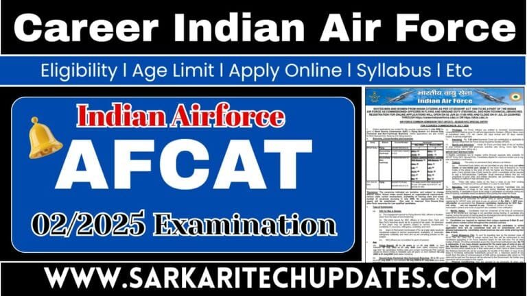 AFCAT 02-2025 Batch Recruitment 2025